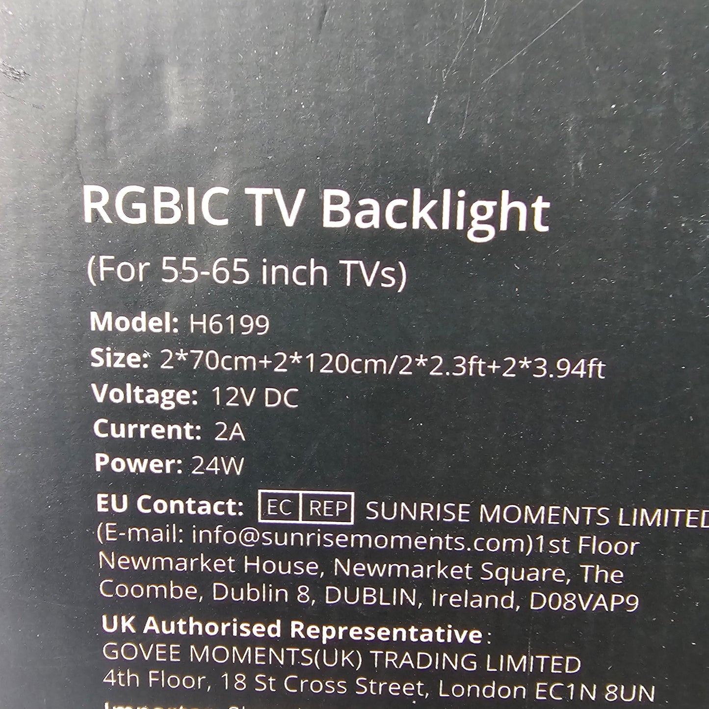 TV Backlight RGBIC 55-65 inch Govee H6199 - DQ Distribution