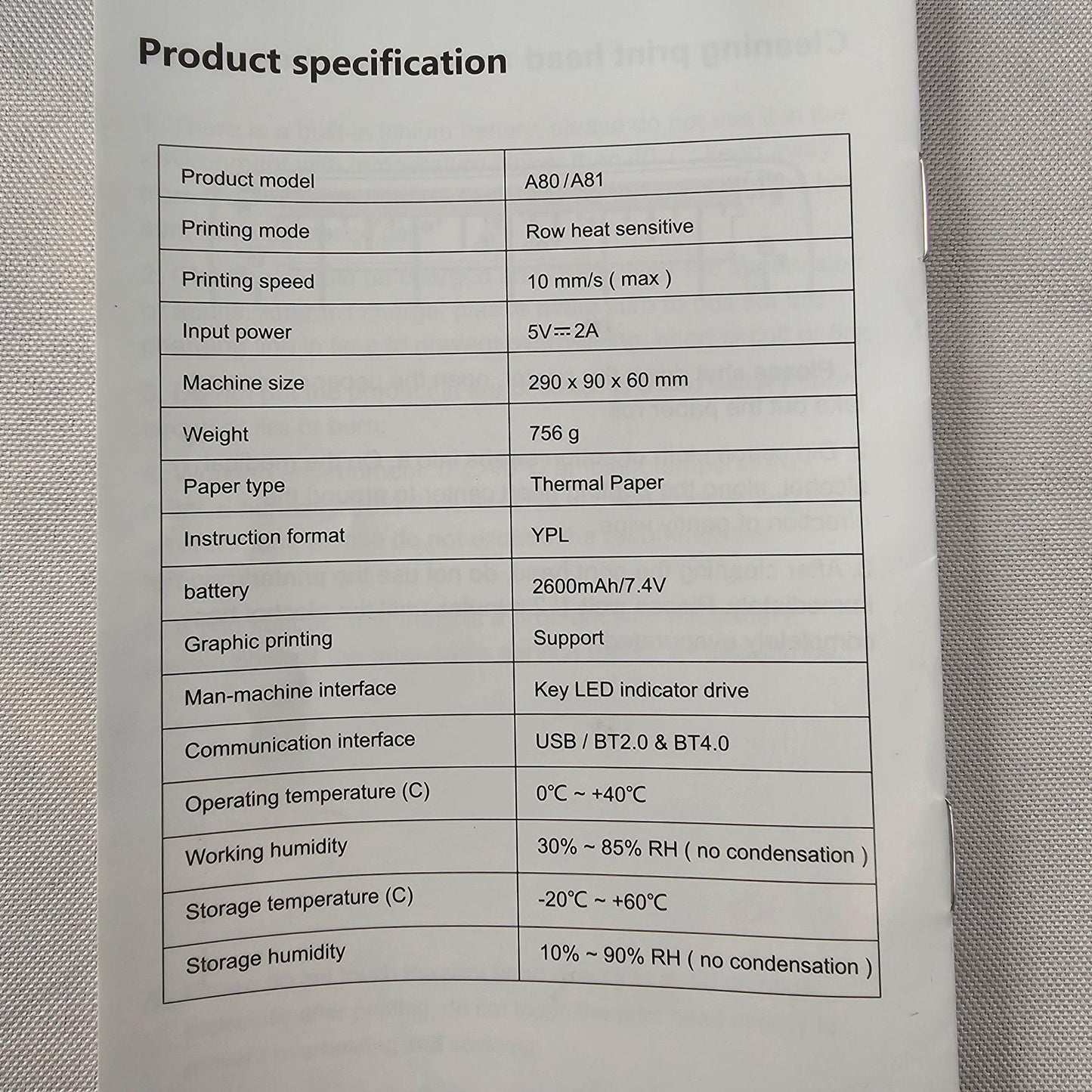 US Letter Legal A4 A5 2 3 4 in Thermal Printer Portable A80 - DQ Distribution