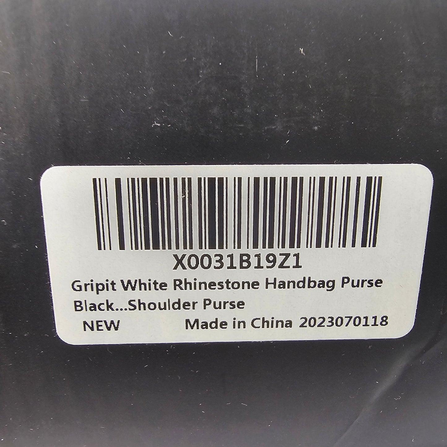 White Rhinestone Handbag Purse Gripit - DQ Distribution