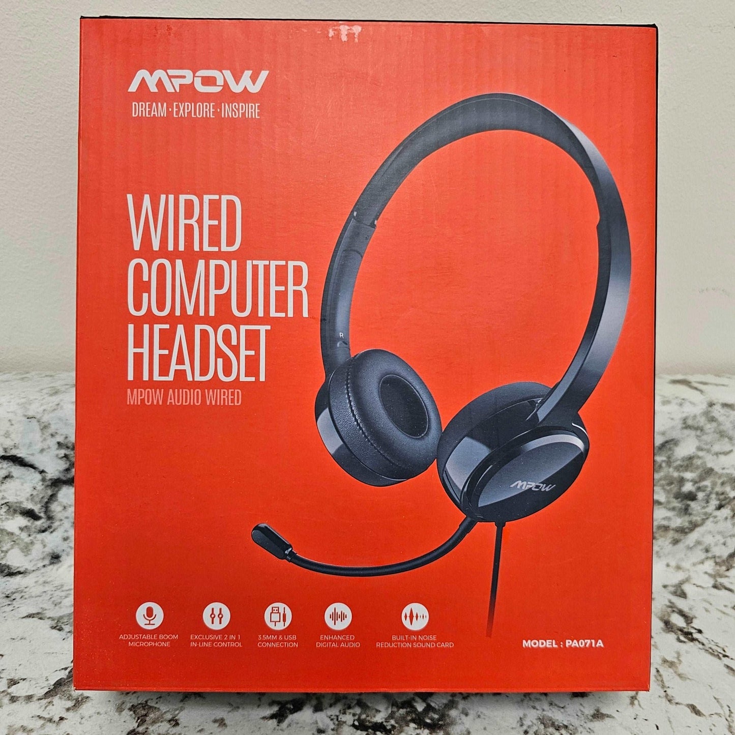 Wired Computer Headset - Enhanced Digital Audio, Noise Reduction, Versatile Connectivity - DQ Distribution