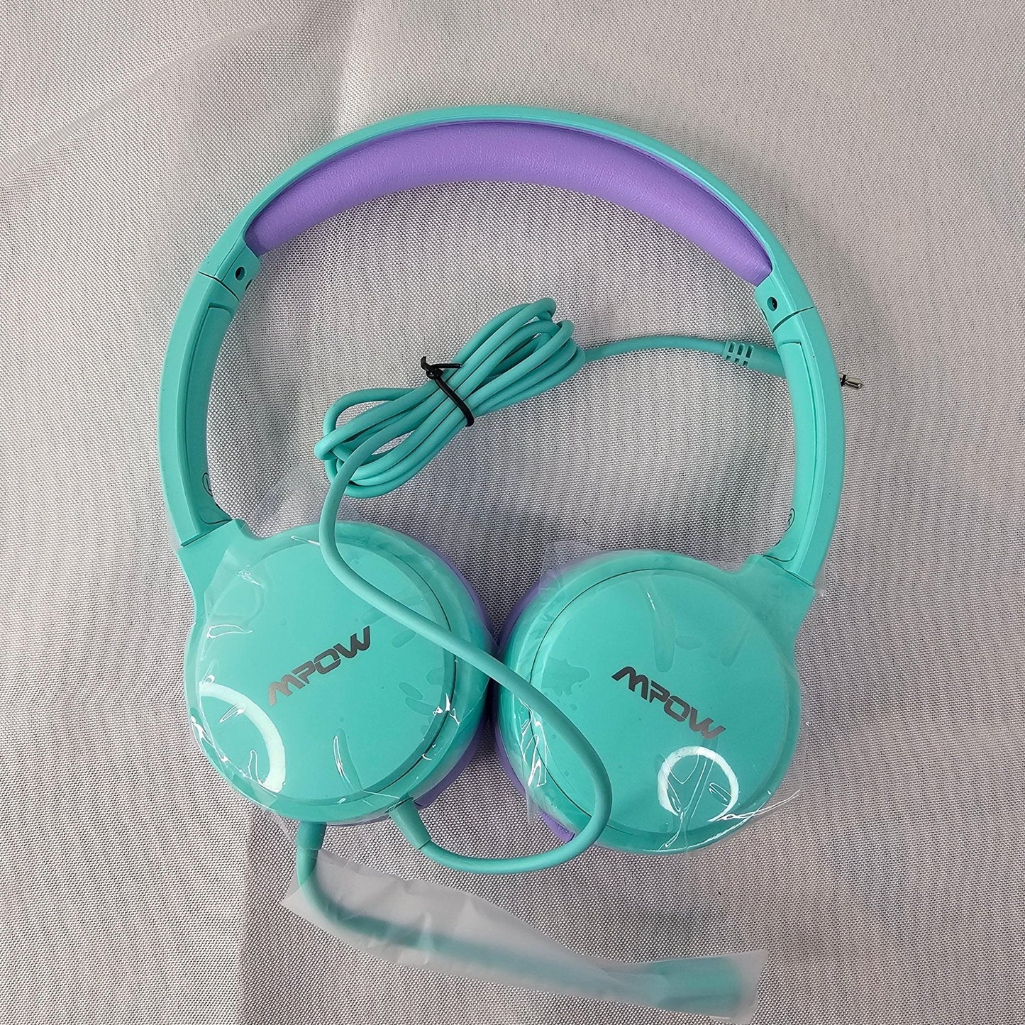 Wired Computer Headset - Enhanced Digital Audio, Noise Reduction Mint/Purple