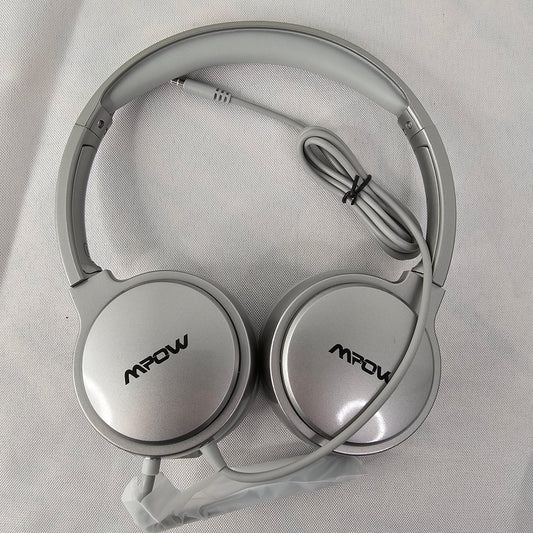 Wired Computer Headset - Enhanced Digital Audio, Noise Reduction Silver