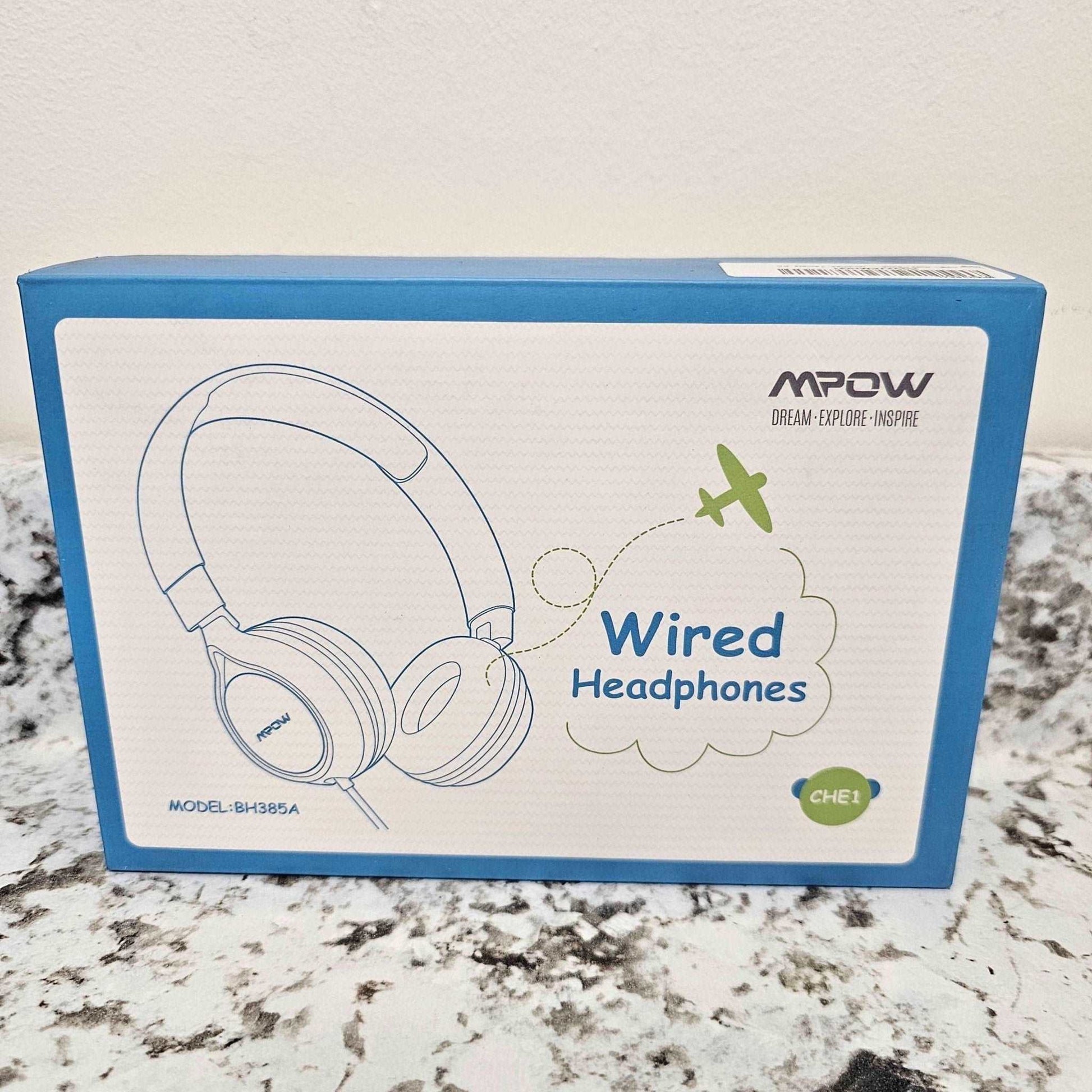 Kids Wired Headphones - Safe, Hi-Fi Audio, Foldable, Comfortable Earmuffs - DQ Distribution