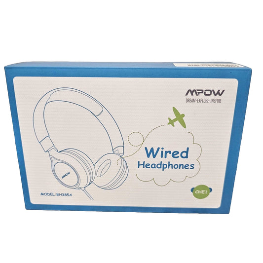 Kids Wired Headphones - Safe, Hi-Fi Audio, Foldable, Comfortable Earmuffs - DQ Distribution