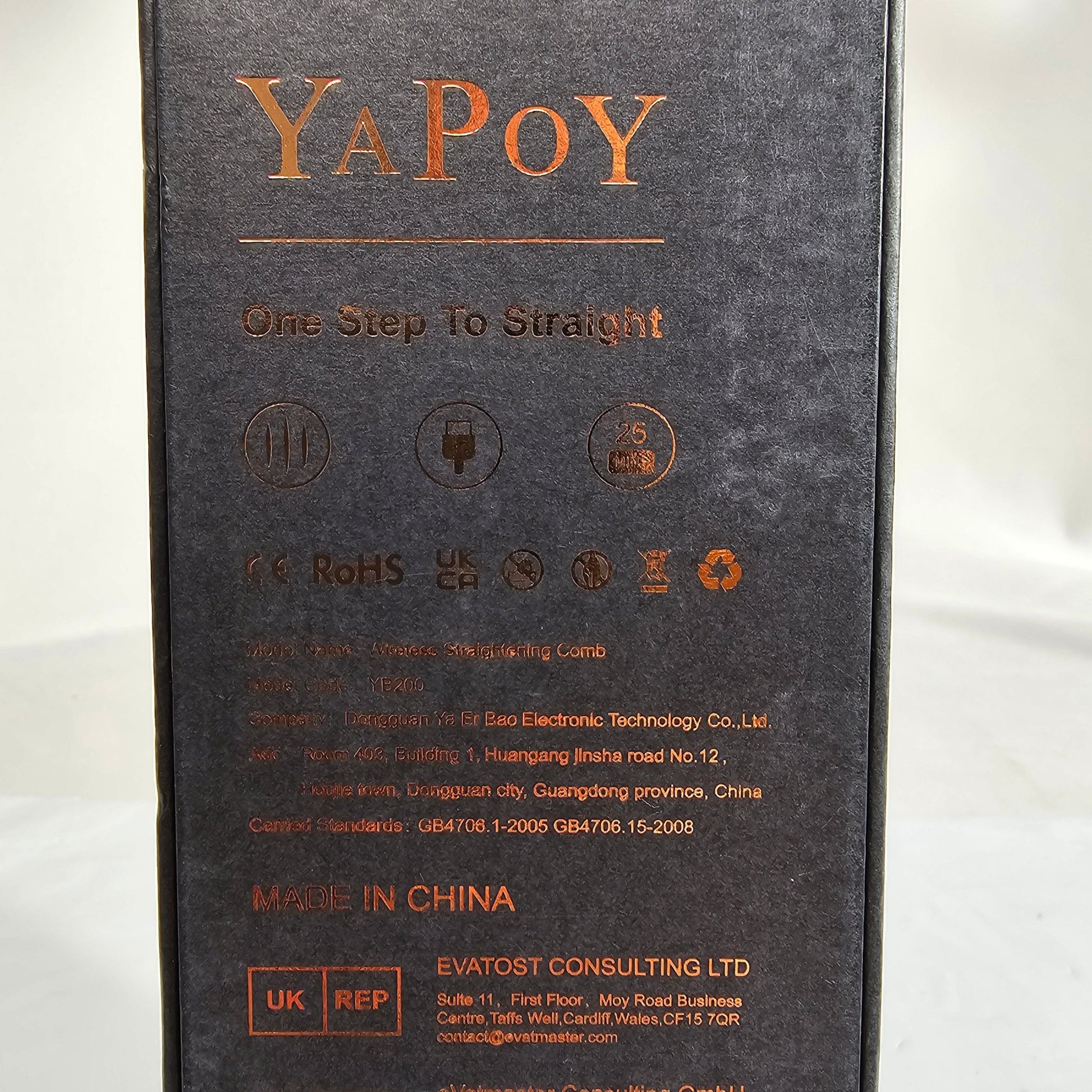 Wireless Hair Straightener Comb Yapoy YU200 - DQ Distribution