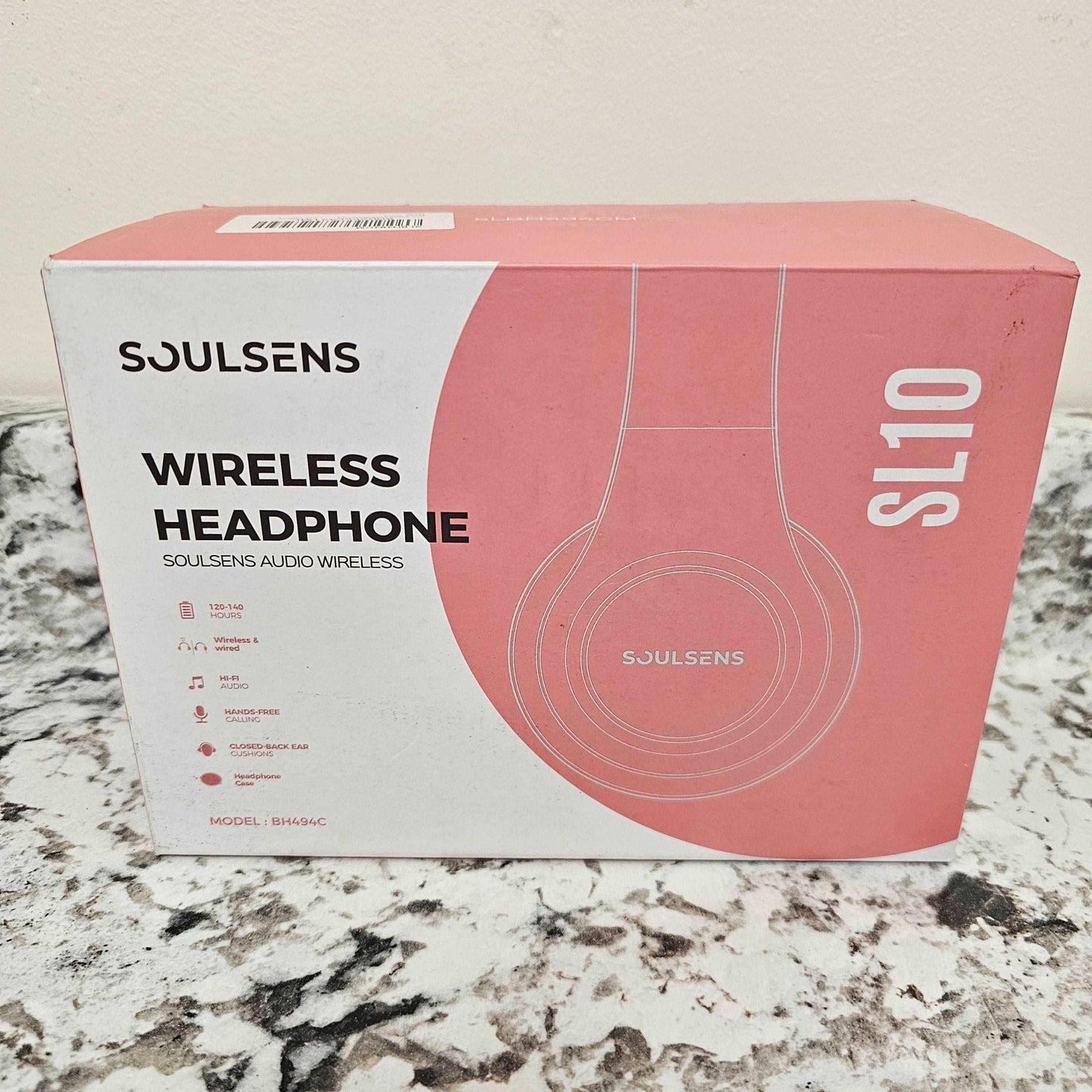 Wireless Bluetooth Headphones Rose Gold Hi-Fi Audio, 120+ Hour Battery, Foldable Design - DQ Distribution