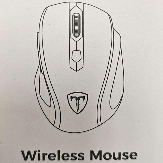 Black Wireless Mouse with Optical Sensor, Portable Mini Design, Includes USB Receiver - DQ Distribution